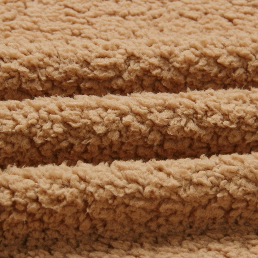 Beige Fleece Jacket Coat - Picture 5 of 6